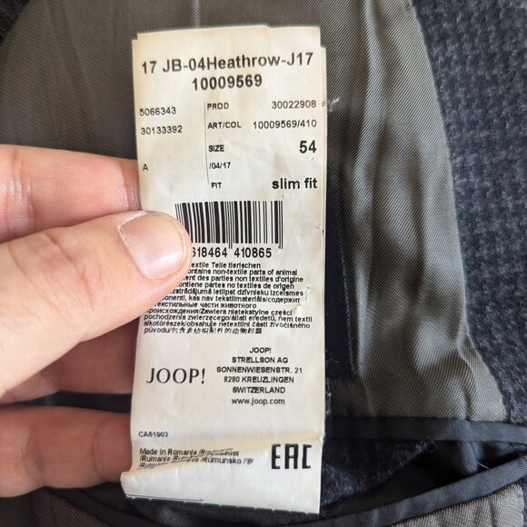 JOOP! - Wool blend classic jacket - Sz 54 - Picture 9 of 9